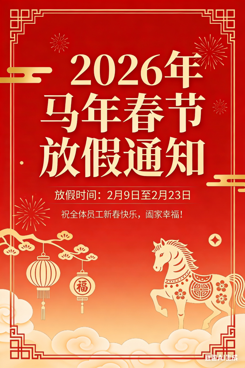 春节放假通知